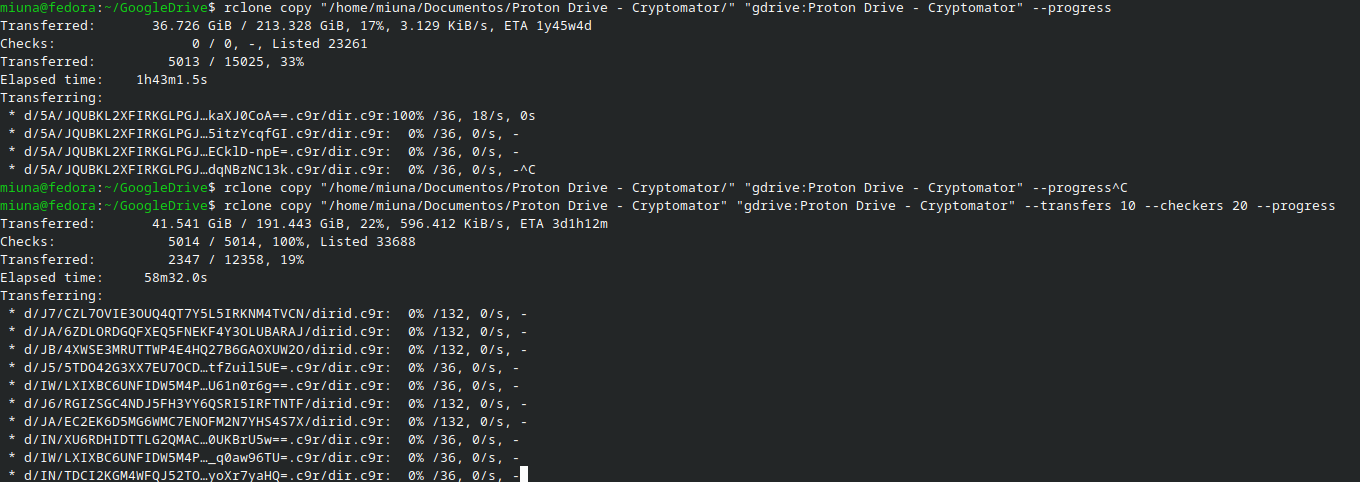 Gerenciador de arquivos travando com Google Drive